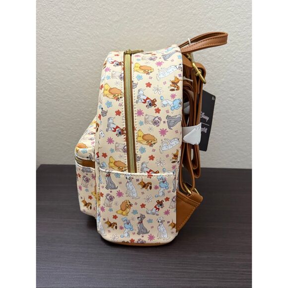 Loungefly Disney Dogs Floral Mini Backpack - Picture 3 of 5